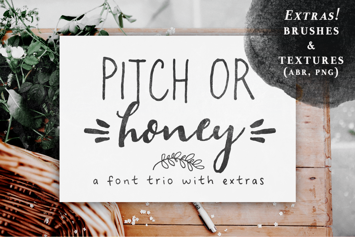 Pitch or Honey font trio