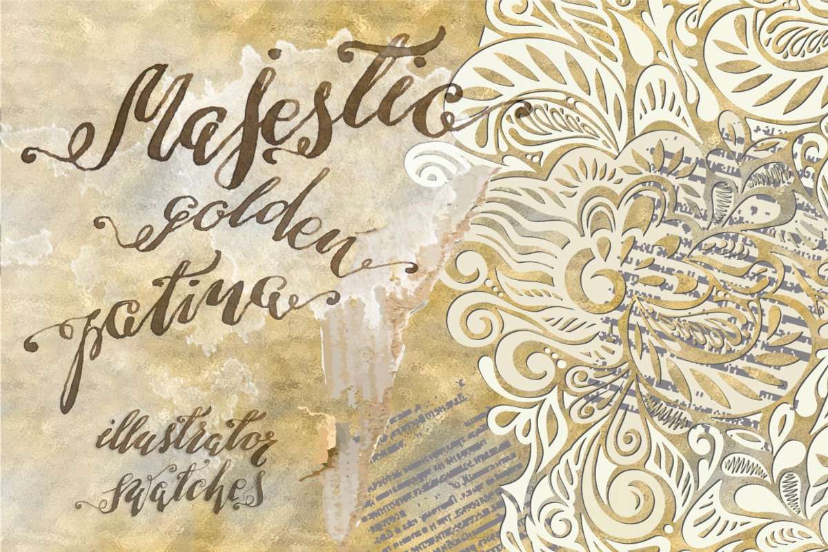 Illustrator Majestic patina swatches, a Palette Add-On by Seamless and more stuff (Photo 1 of 5)