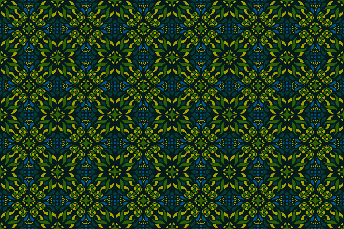 Green Seamless Pattern With Ketupat, a Pattern Graphic by Mightyfire