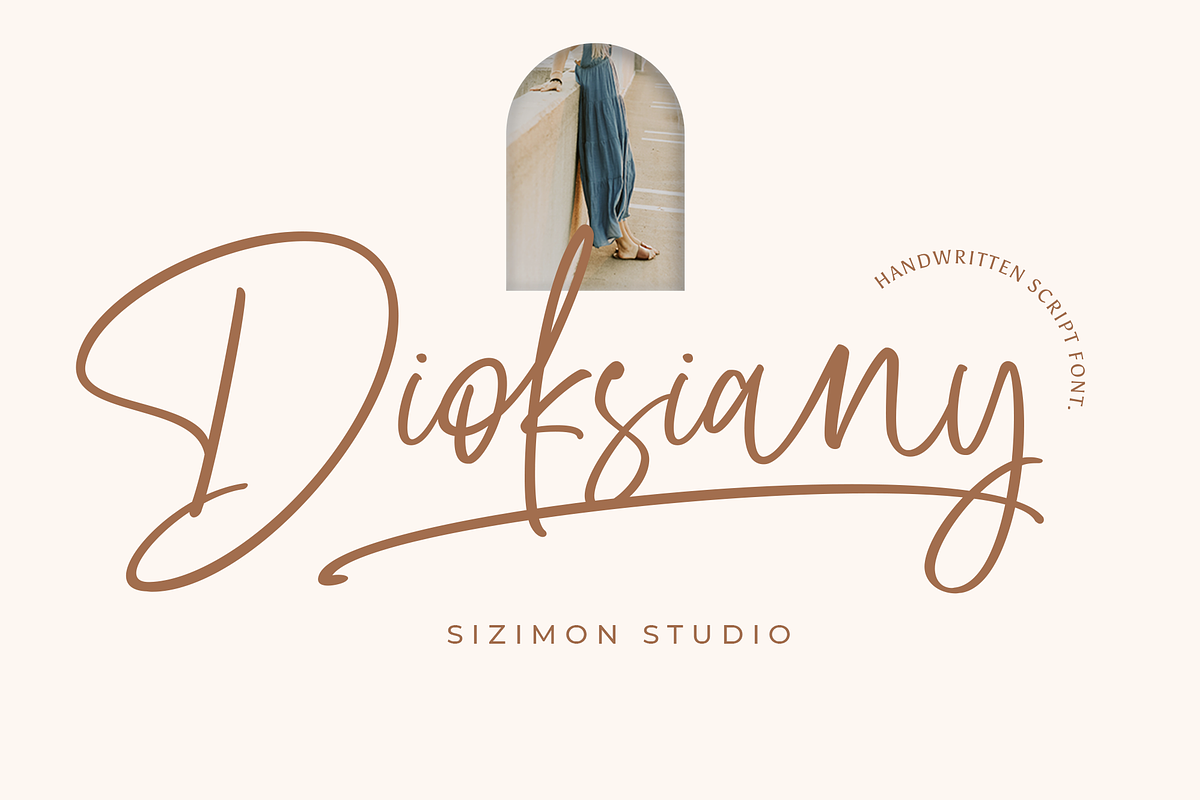 Dioksiany Font!, a Script Font by sizimon (Photo 1 of 10)