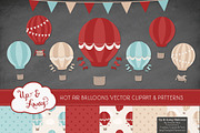 Red & Robin Egg Hot Air Balloons, an Illustration by Amanda Ilkov (Thumbnail 2 of 5)