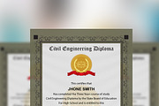 Engineering Diploma Certificates, a Stationery Template by shujaktk (Thumbnail 3 of 5)