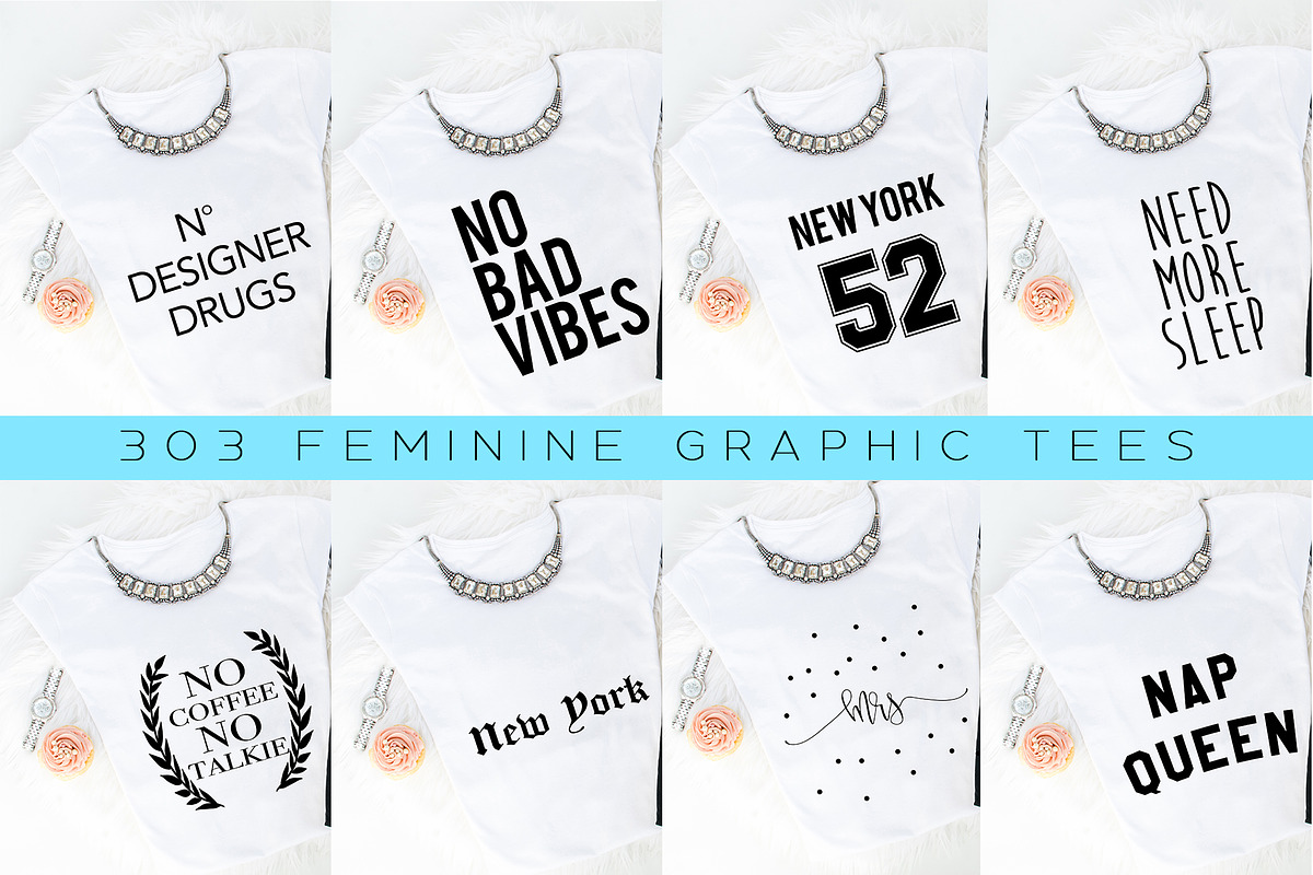 Big Bundle-Feminine Graphic Tees, a Background Graphic by iloladesign (Photo 25 of 36)
