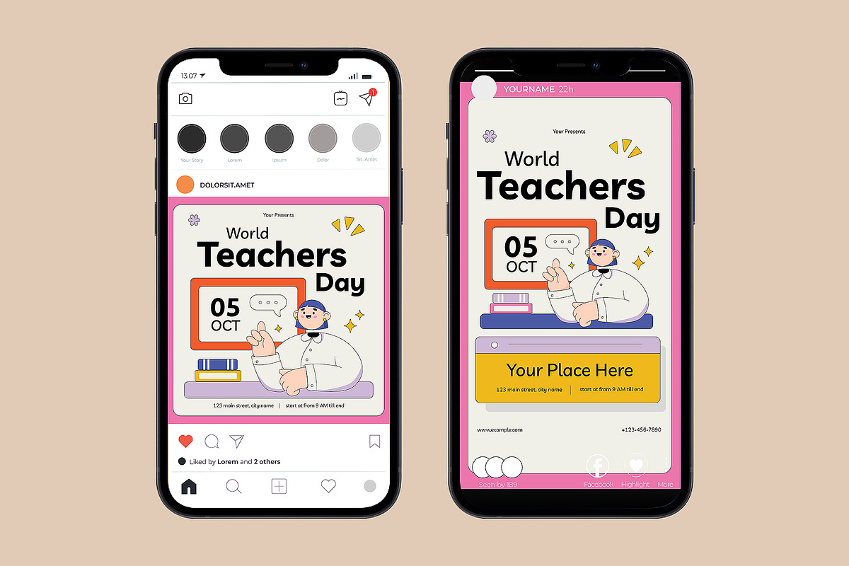 World Teachers Day Flyer Set, a Flyer Template by Siska Arista (Photo 2 of 2)