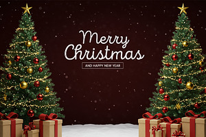 Template Merry Christmas & New Year