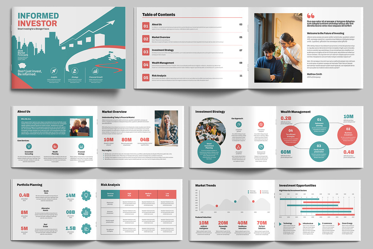 Corporate Investor Brochure Template, a Brochure Template by MightyDesign (Photo 1 of 9)
