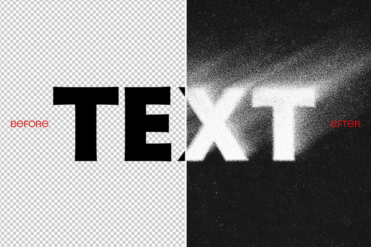 Dissolving Grainy Text Effect, a Layer Style Add-On by dokudokunomi (Photo 2 of 4)