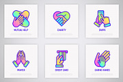 Gestures | 16 Thin Line Icons Set, an Outline Icon by Alex Blogoodf (Thumbnail 5 of 7)