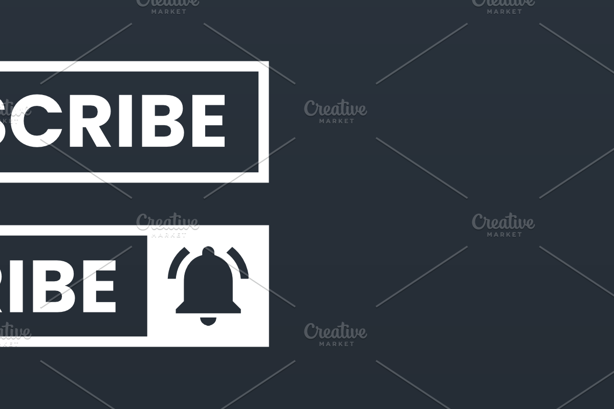 YouTube Subscribe Button icon, a Graphic by Vaughn Studios (Photo 6 of 6)