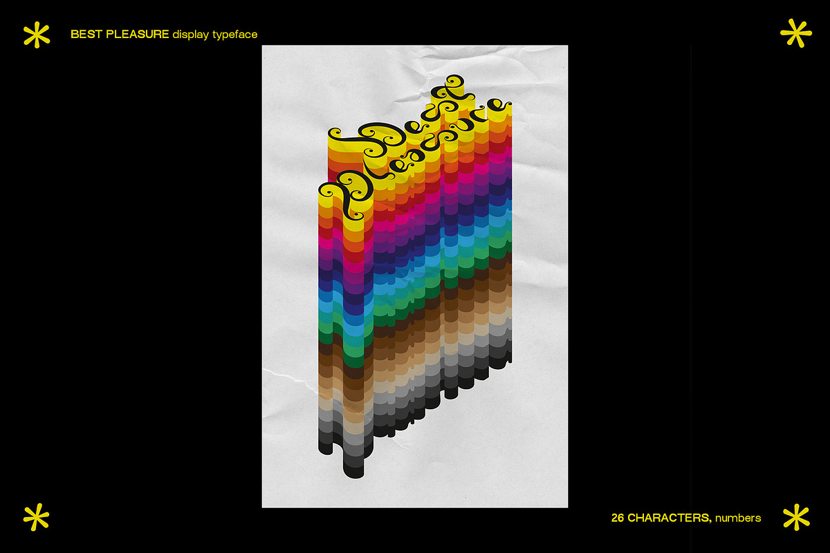 BEST PLEASURE eccentric display font, a Font by MDP TYPEFACES, image size:1200x800