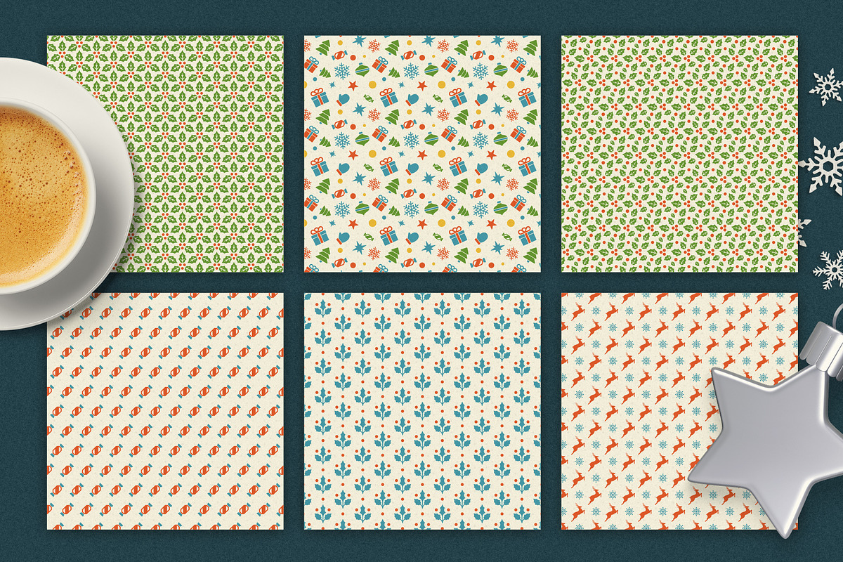 Christmas Retro Design Bundle, a Poster Template by Vasya Kobelev (Photo 8 of 11)