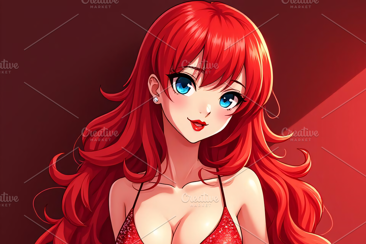 Red Goddess: 7 Anime-Style Portraits, an Illustration by ETARA by Mea Hau (Photo 7 of 8)