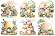 Dinosaurs watercolor clipart, an Illustration by DreamCafeArt (Thumbnail 6 of 7)