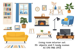 Living Room Interior Set