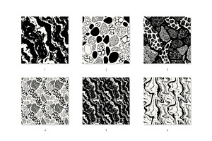 Stones Seamless Patterns Set