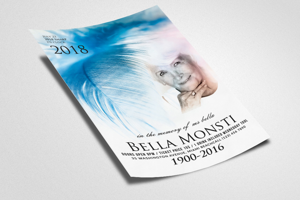 Funeral & Memorial Flyer Template, a Flyer Template by Business Flyers (Photo 2 of 3)