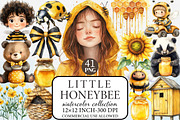 Little Honeybee Clipart, an Illustration by Libby Wishes (Thumbnail 1 of 7)