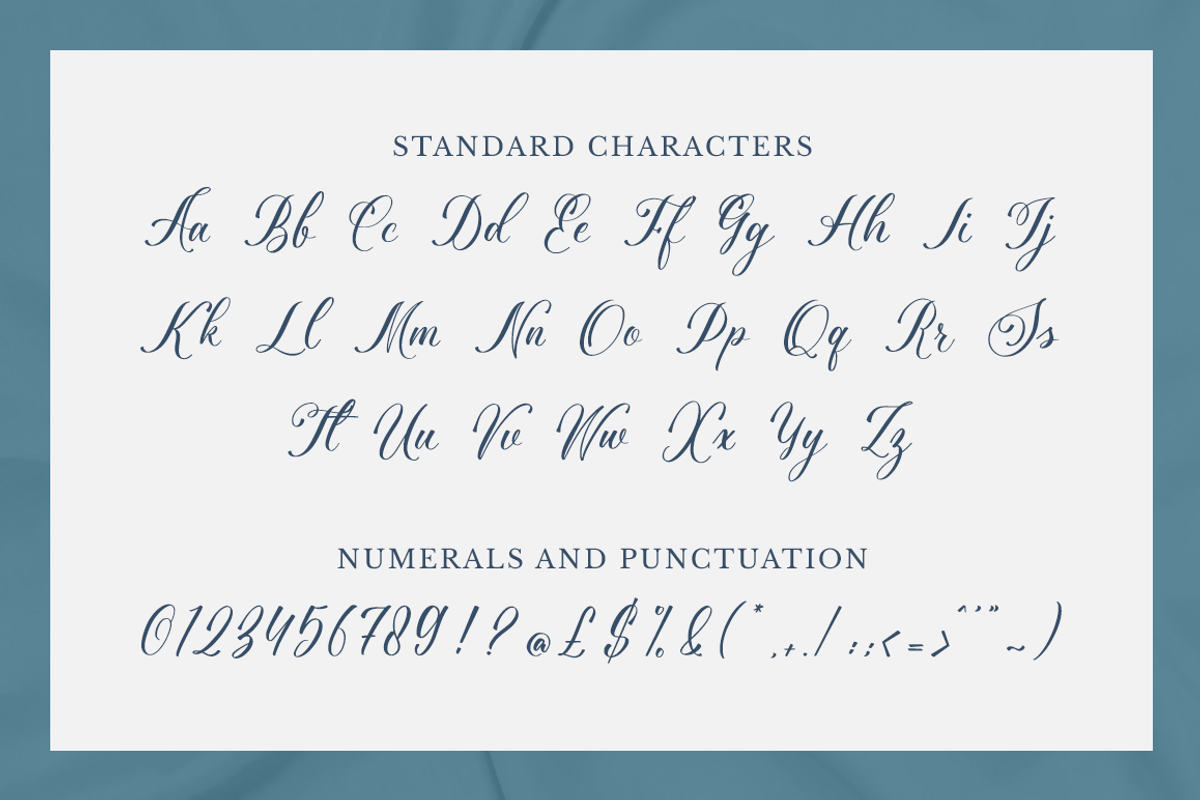Shineblue - Romantic Calligraphy, a Script Font by RockboyStd (Photo 8 of 12)