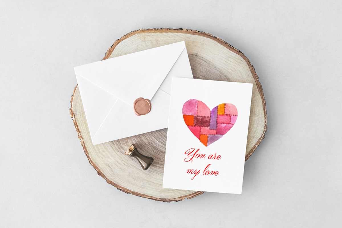 Watercolor hearts. Valentine's set, an Object Graphic by SaharaArt (Photo 3 of 3)