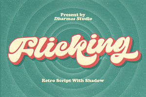 Flicking - Groovy Retro Shadow