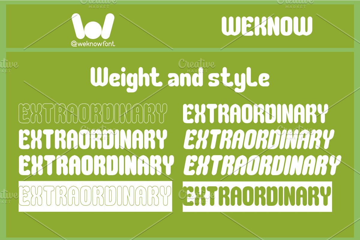 Extraordinary font, a Font by weknow (Photo 7 of 8)
