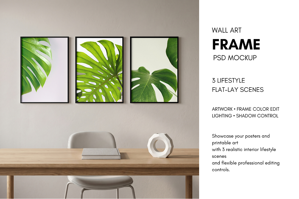 Wall Art Frame Mockup Bundle, a Household Mockup by Pixel Foundry (Photo 1 of 6)