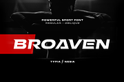 Broaven, a Font by Typia Nesia (Thumbnail 1 of 10)