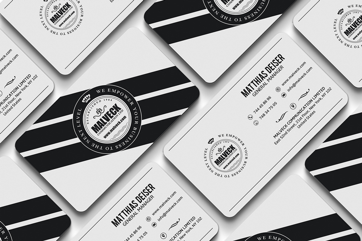 Modern White Business Card, a Business Card Template by Marvel (Photo 4 of 4)