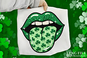 Lucky Shamrock Tongue Lips PNG, an Illustration by Canvas Craft (Thumbnail 1 of 4)
