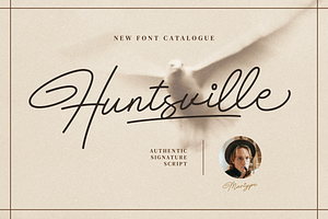 Huntsville - Monoline Signature Font