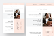 Modern Feminine Resume Template, a Resume Template by Filip Studio (Thumbnail 2 of 4)