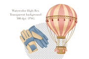 Watercolor Airplanes Clipart, a Transportation Illustration by ArtGiftsStudio (Thumbnail 4 of 5)