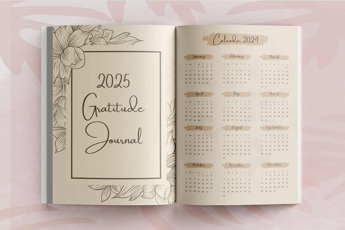 2025 Gratitude Journal, a Print Template by Book2bees (Photo 2 of 4)