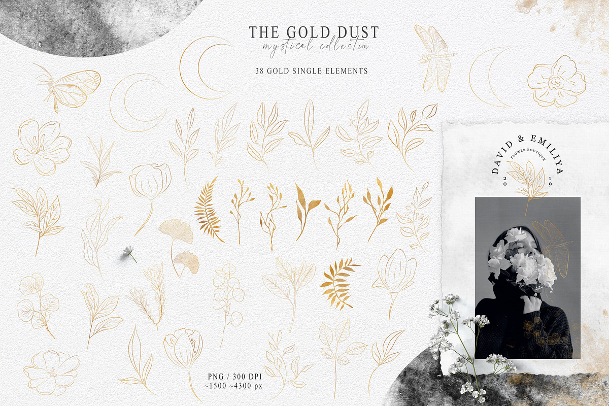 SALE! Watercolor moon collection, a Texture Illustration by Tiana Geo (Photo 6 of 13)