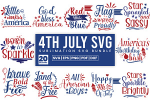 4th of July SVG & PNG Design Bundle, an Object Graphic by Creative Arslan