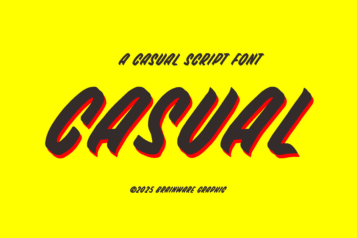 BG CASUAL SCRIPT, a Script Font by Brainware Graphic (Photo 1 of 5)