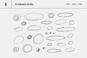 134 Scribbles & Circles & Underlines