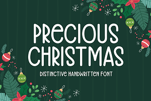 Precious Christmas Typeface, a Handwritten Font by Seemly Fonts