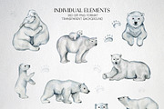 White Polar Bears, an Animal Illustration by CrystalinaShop (Thumbnail 2 of 8)