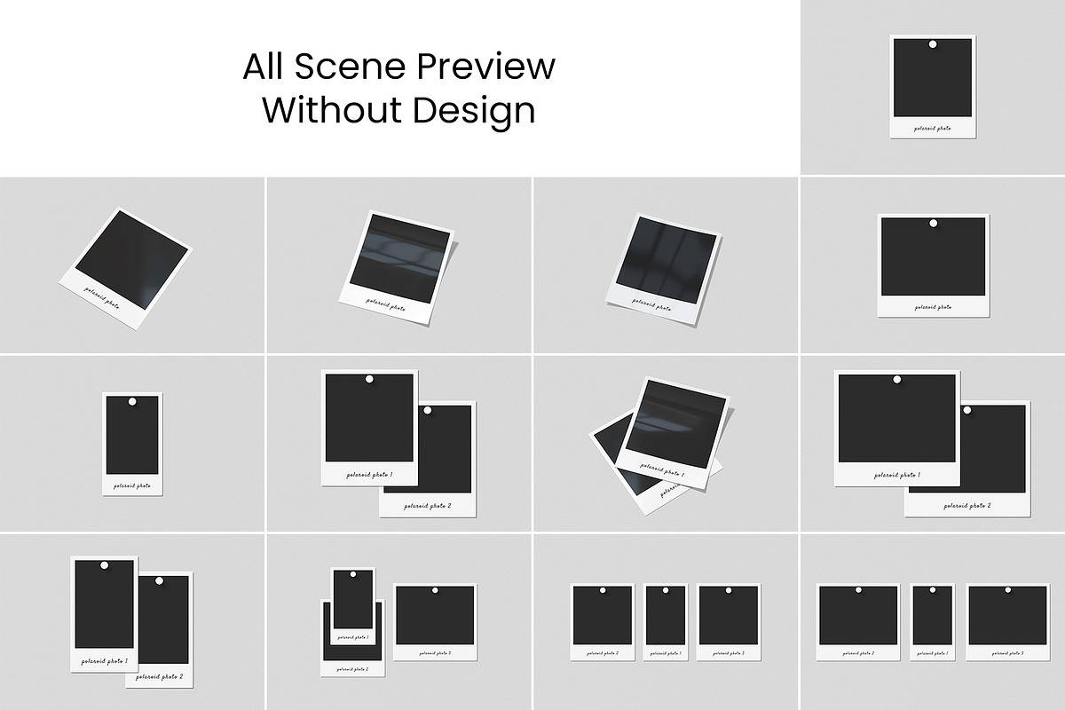 Polaroid Photo Mockup Bundles, an Advertising Mockup by Graphic Aesthetic (Photo 2 of 18)
