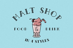 Malt Shop, a Font by benbrush