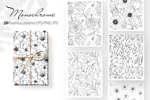 Monochrome seamless patterns