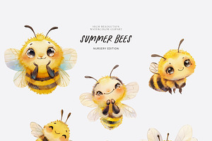 SUMMER BEES Watercolor Collection