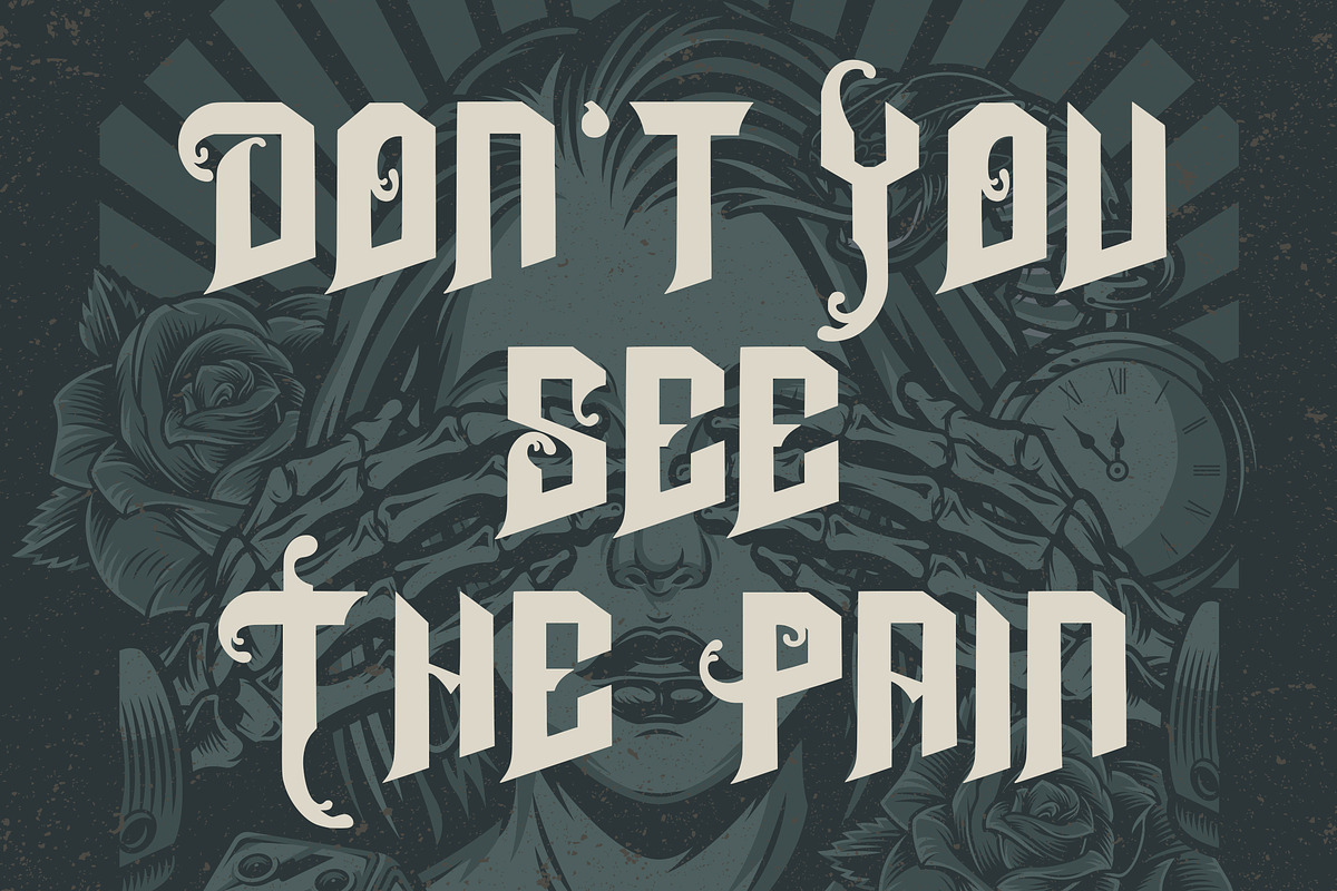 Montana Belluci, a Blackletter Font by HATFSTUDIO (Photo 4 of 8)