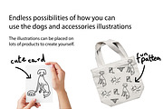 Cute doodle dogs and accessories, an Animal Illustration by Liz Pengilley Studio (Thumbnail 4 of 4)