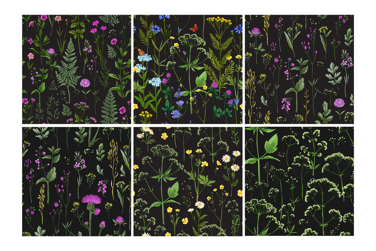 Wild herbs. Wildflowers pattern, a Pattern Graphic by irina.vaneeva (Photo 6 of 6)