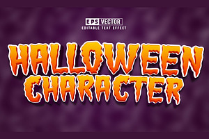 Vector Halloween 3d Editable Text