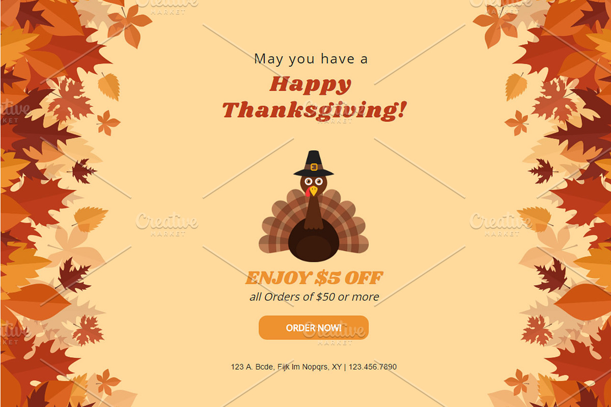 Thanksgiving Mailchimp Eblast, an Email Template by Khryna Designs (Photo 2 of 2)