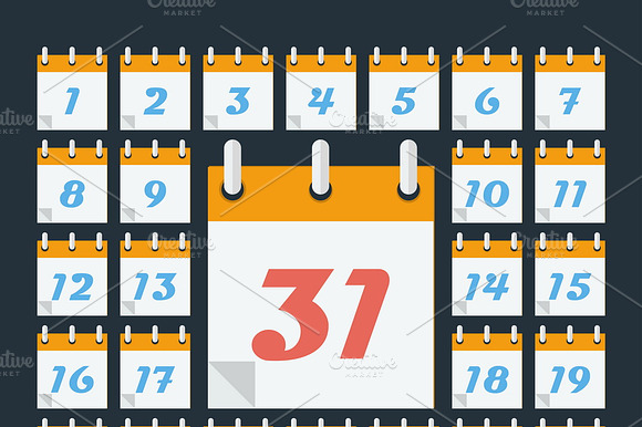 Calendar With Days Of Month.