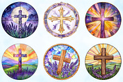 Lavender Blessing & Cross Stained, an Illustration by Craft Nest (Thumbnail 2 of 6)